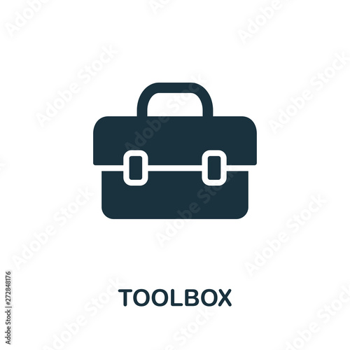 Toolbox vector icon symbol. Creative sign from construction tools icons collection. Filled flat Toolbox icon for computer and mobile