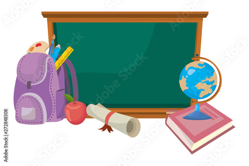 Isolated blackboard of school design vector illustration