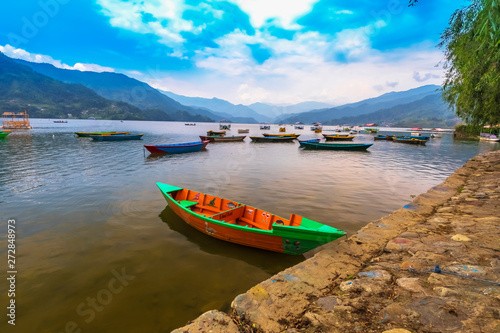 Nepal Boats, Main Attraction of phewa Lake,Pokhara.