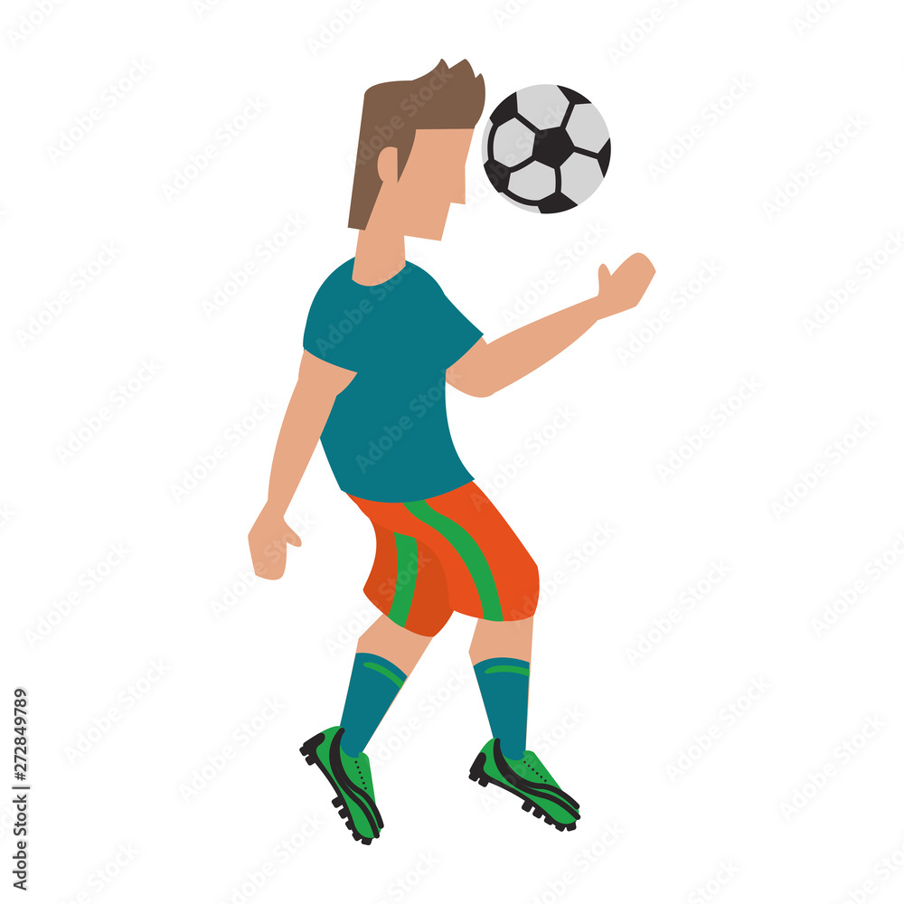 Soccer player sport game cartoon
