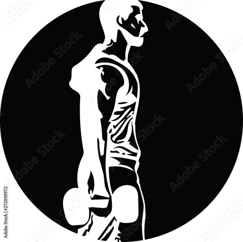 man with barbell doing squats in gym