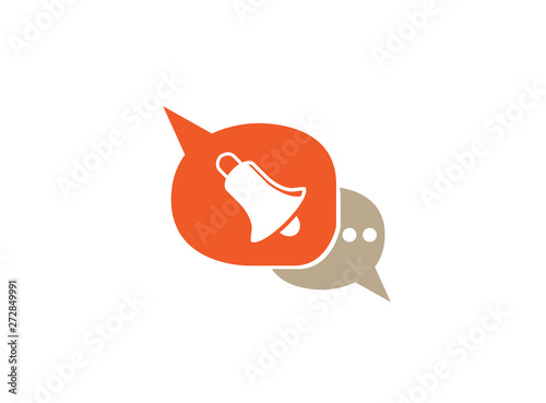 Bell ring for logo design illustration in chat icon