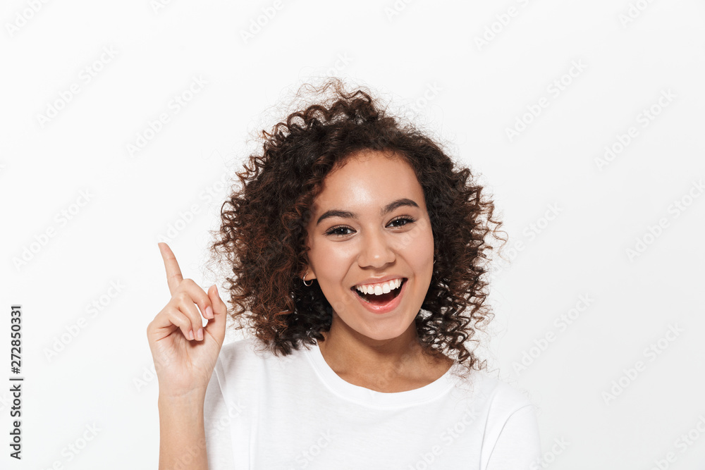 Portrait of a pretty cheerful casual african girl Portrait of a pretty cheerful casual african girl