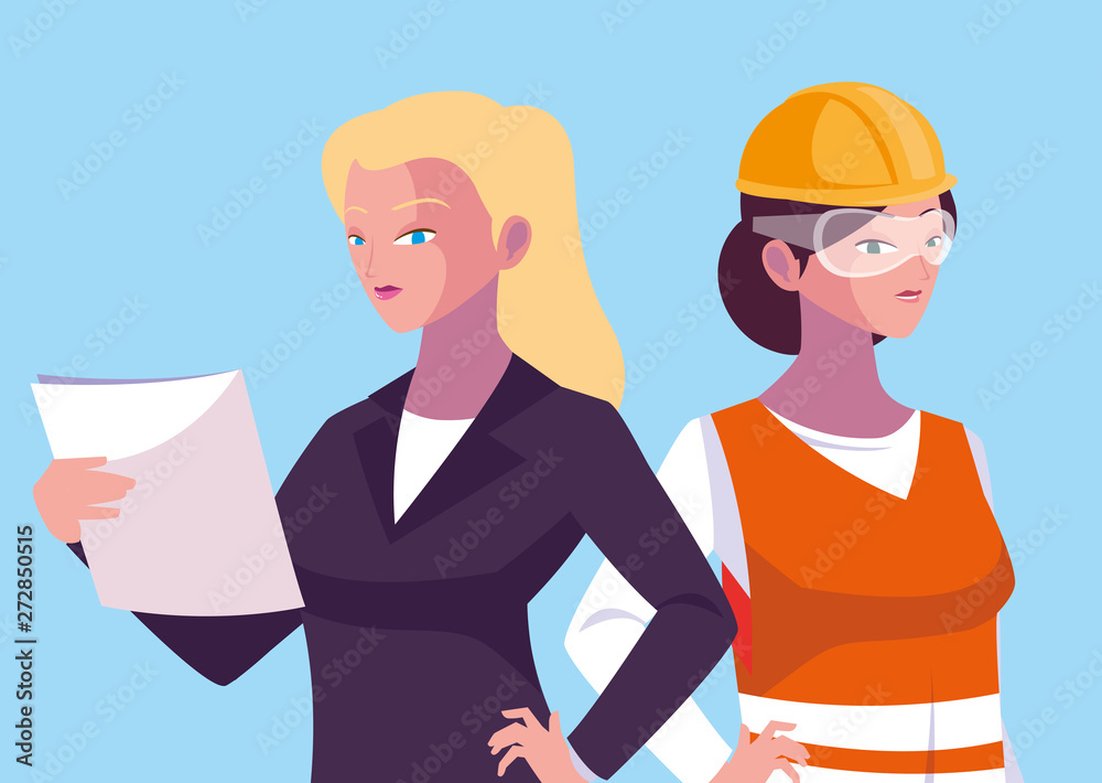 Avatar women cartoon engineer design Avatar women cartoon engineer design