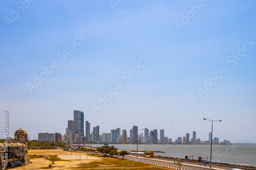 Skyline of the new city of Cartagena