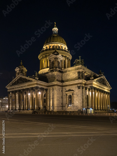 Saint Petersburg, beautiful Saint Isaac's Cathedral (Isaakievskiy sobor). Museums of Petersburg in the spring. May, 2019