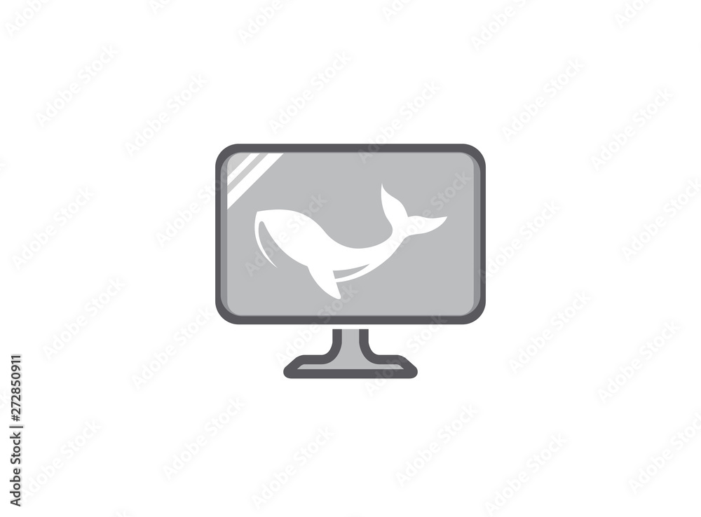 Humpback an ocean's giant whale for logo design illustration in a cloud shape icon Humpback an ocean's giant whale for logo design illustration in a cloud shape icon
