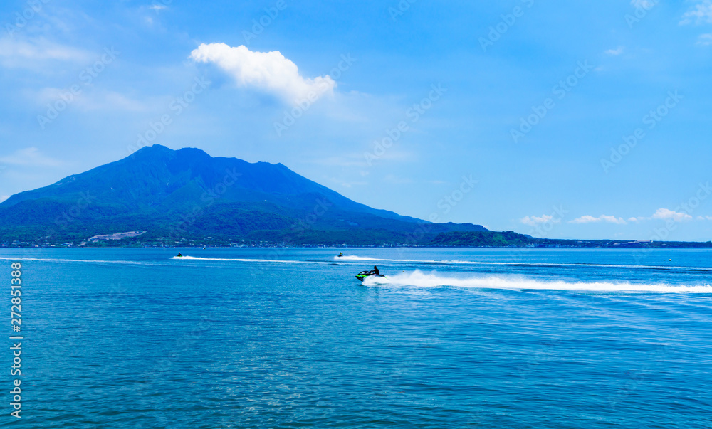 landscape of marine leisure in Kagoshima Japan