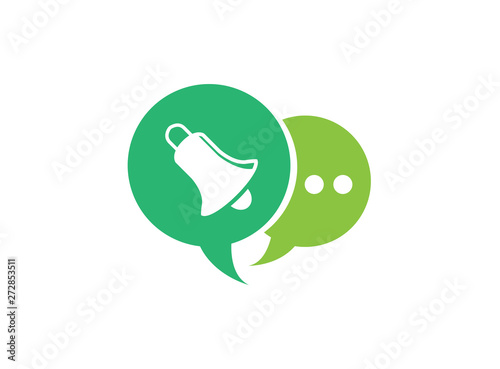 Bell ring for logo design illustration in chat icon