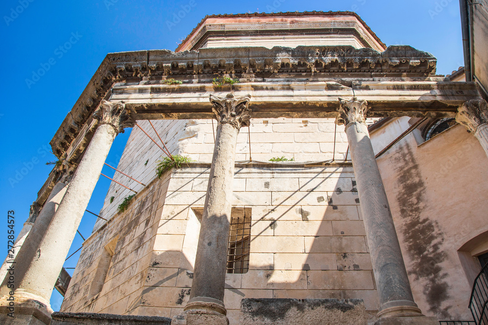 Split, Dalmatia, Croatia, cathedral and mausolesum of Roman Emperor Diocletian, UNESCO world heritage site, detail
