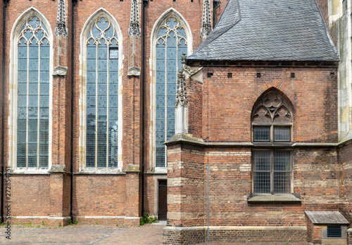 Antique window of Walburg Church Zutphen