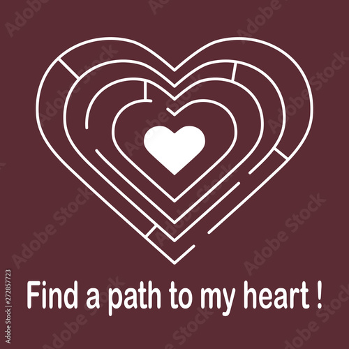 Labyrinth to the heart. Valentine's Day