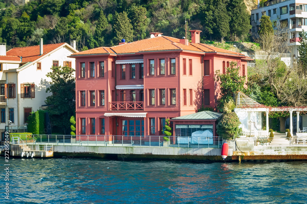 Waterfront house near Bosphorus bridge in Istanbul, Turkey