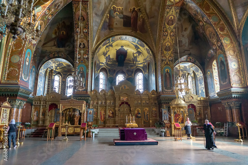 Interior of the Church of the Assumption of the Blessed Virgin Marie, St. Petersburg, Russia