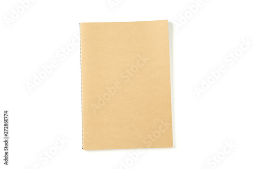 Notebook with paper structure isolated on white background