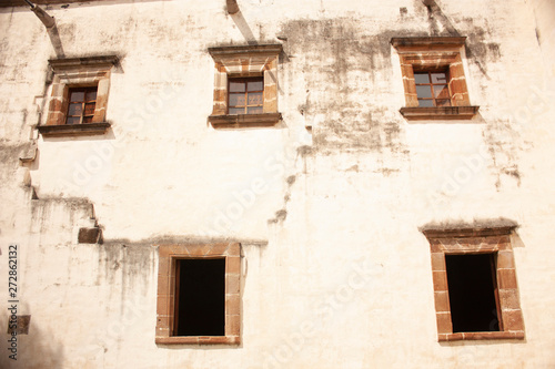  Exterior facade of a former convent in Patzcuaro Mexico © Amalia