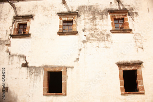  Exterior facade of a former convent in Patzcuaro Mexico