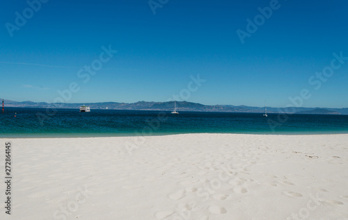 Beach landscape, Beach of Rodas, Cies Islands. Vigo, Galicia, Spain. © castellanos80