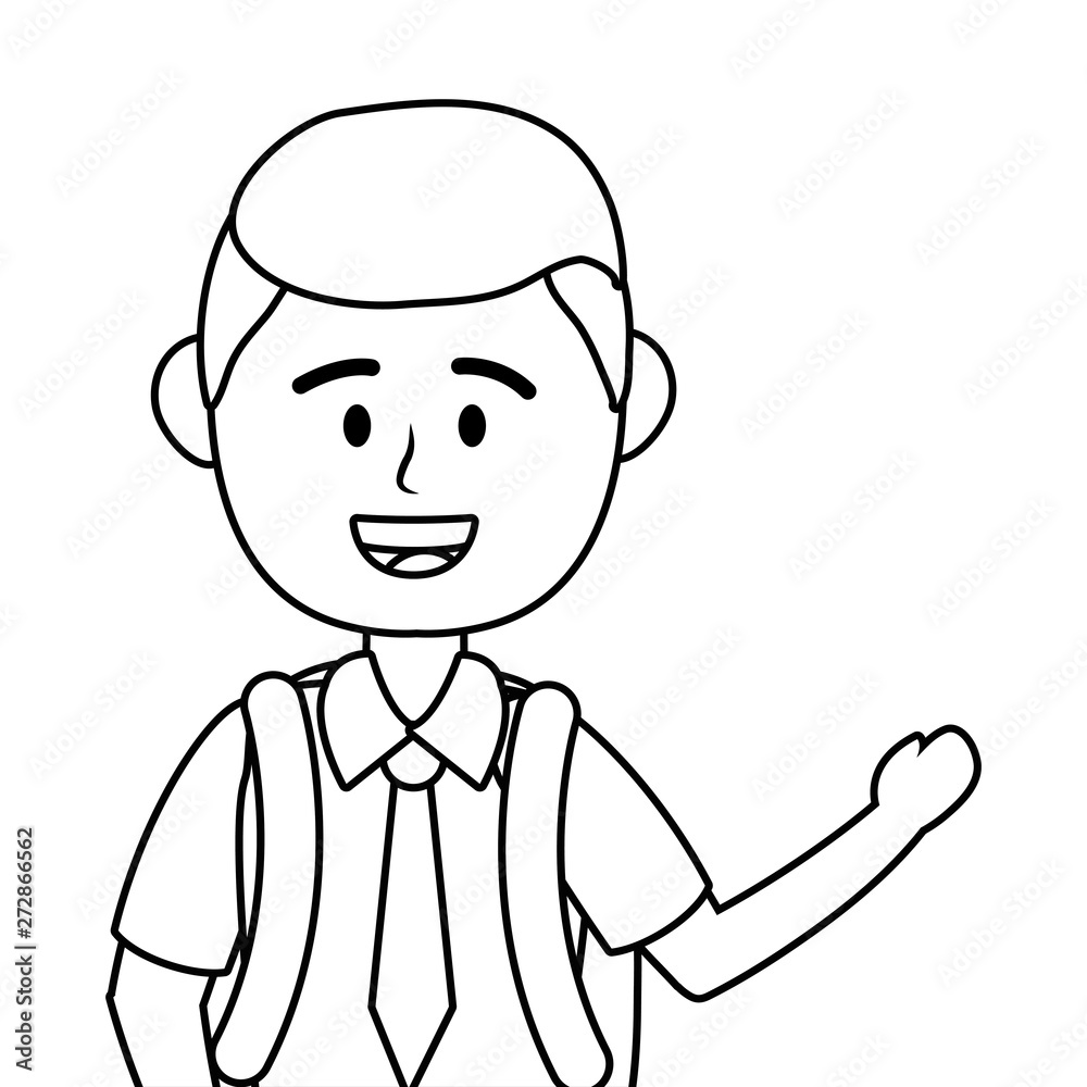 Boy kid of school design vector illustrator