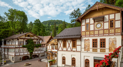 Town square in Szczawnica, Poland