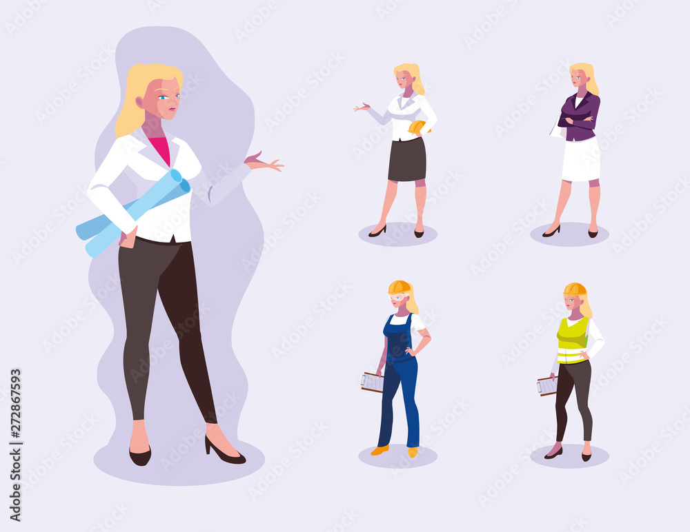 Avatars set of professional workers design Avatars set of professional workers design