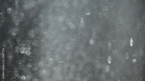 Abstract Close Up of Water Flowing Over Waterfall