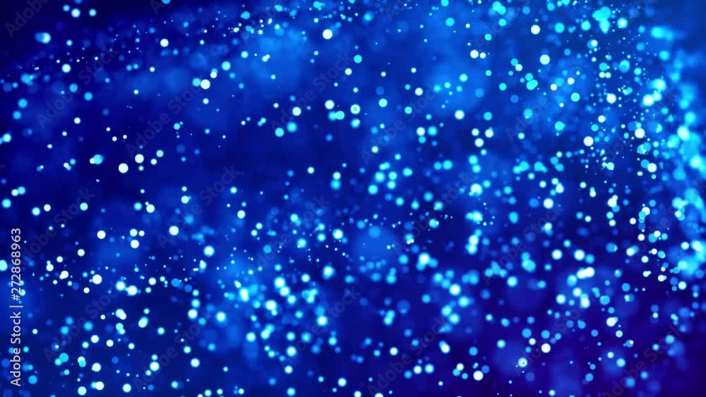 Magic blue glowing particles flow in viscous liquid and bright glisten. Science fiction. 4k 3d sci-fi background with glittering particles, depth of field and bokeh. Luma matte as alpha channel. 43 Magic blue glowing particles flow in viscous liquid and bright glisten. Science fiction. 4k 3d sci-fi background with glittering particles, depth of field and bokeh. Luma matte as alpha channel. 43