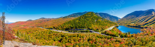 Highway through the Notch in autumn