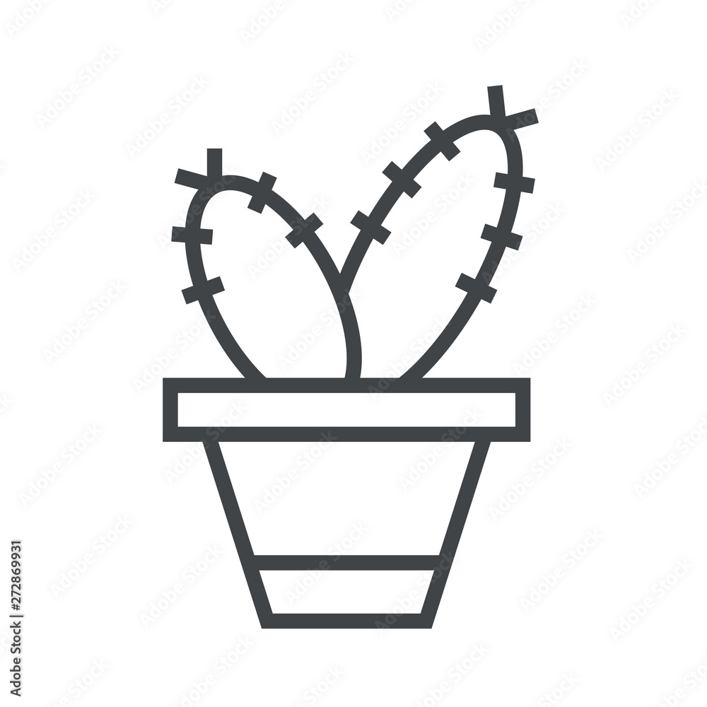 Line icon with two cacti