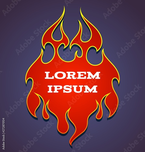Old school red flame background element
