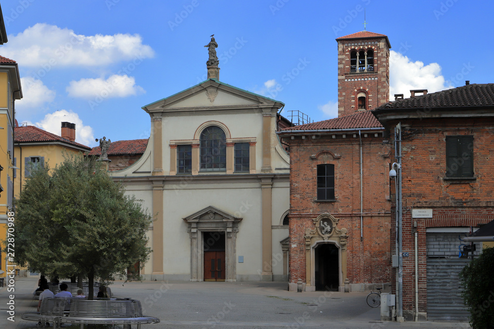 chiesa storica a monza in italia, historical church in monza city in italy 