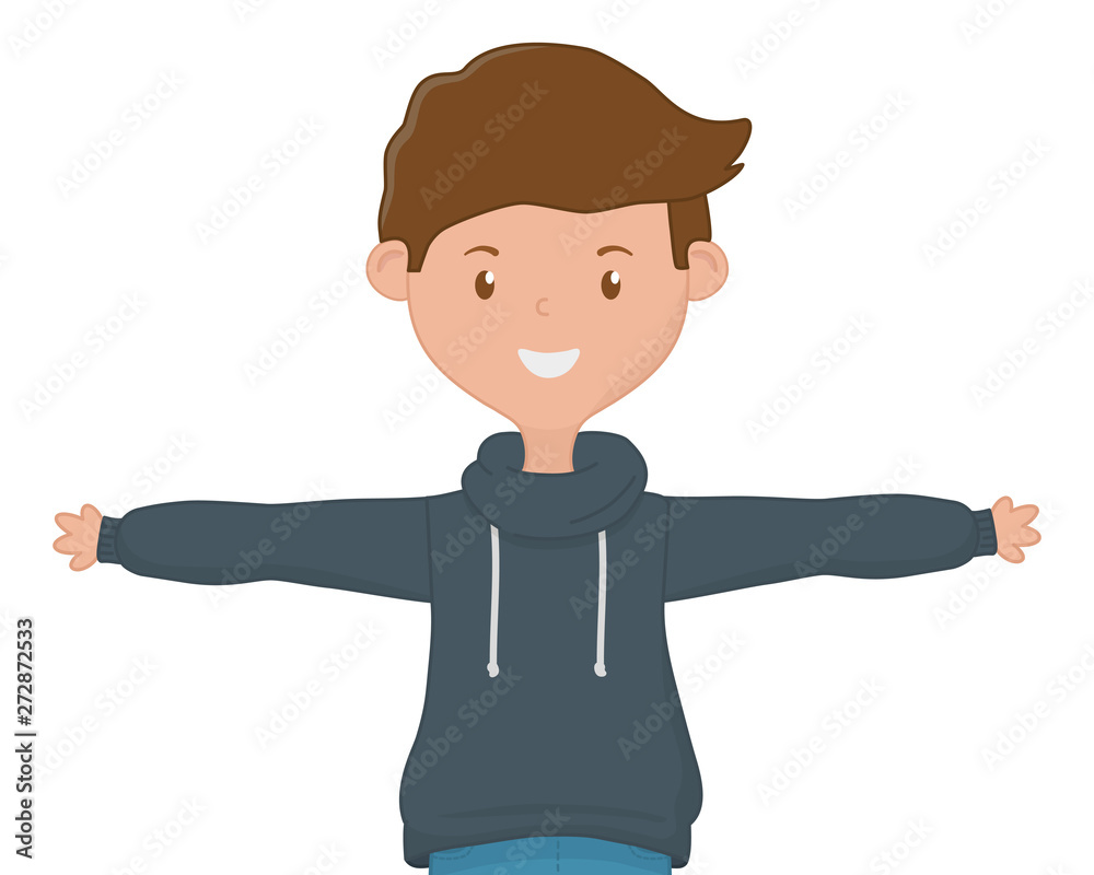 Fototapeta premium Teenager boy cartoon design vector illustration
