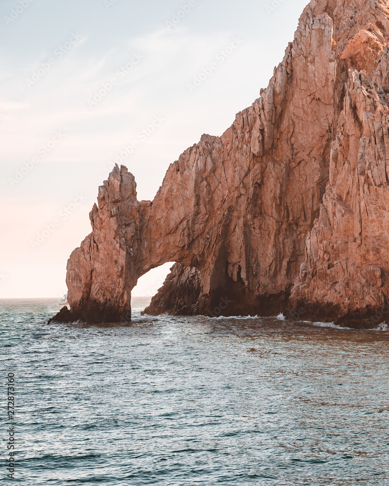 cliffs of cabo san lucas mexico at sunset
