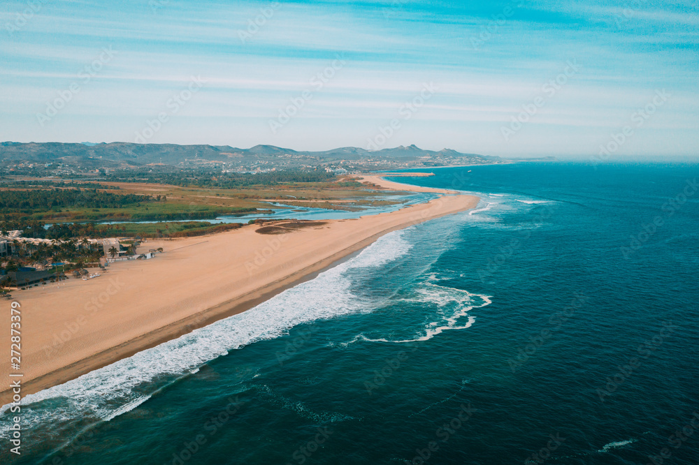 Fototapeta premium aerial view of mexico beach