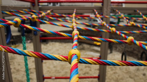 colorful ropes on the playground