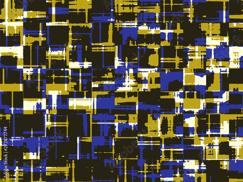 Abstract grunge vector background. Color composition of irregular overlapping graphic elements.