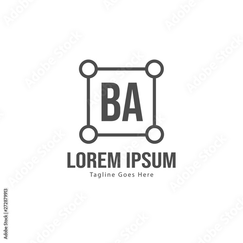 BA Letter Logo Design. Creative Modern BA Letters Icon Illustration