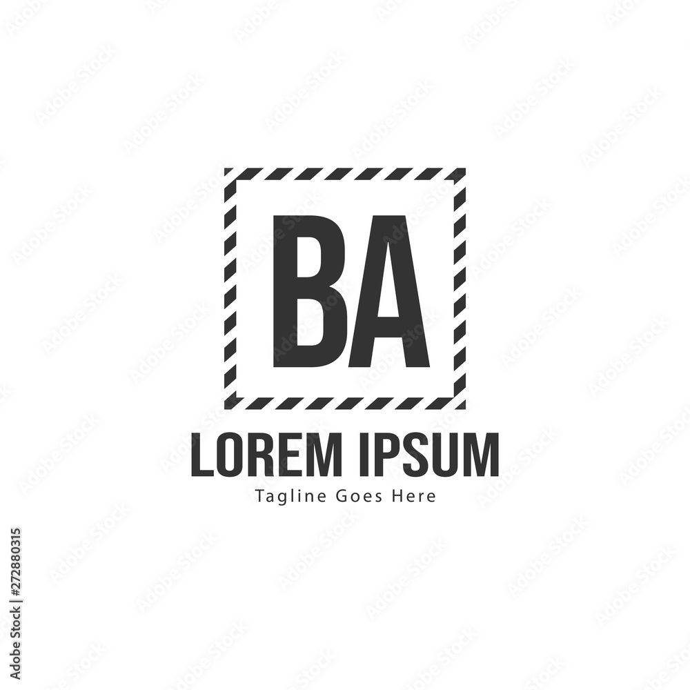 BA Letter Logo Design. Creative Modern BA Letters Icon Illustration BA Letter Logo Design. Creative Modern BA Letters Icon Illustration