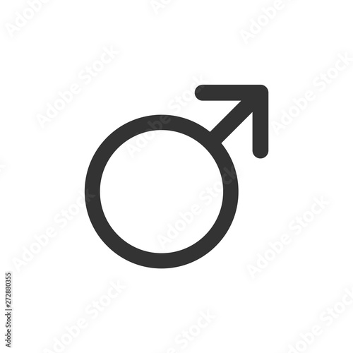 Male symbol. Isolated science icon