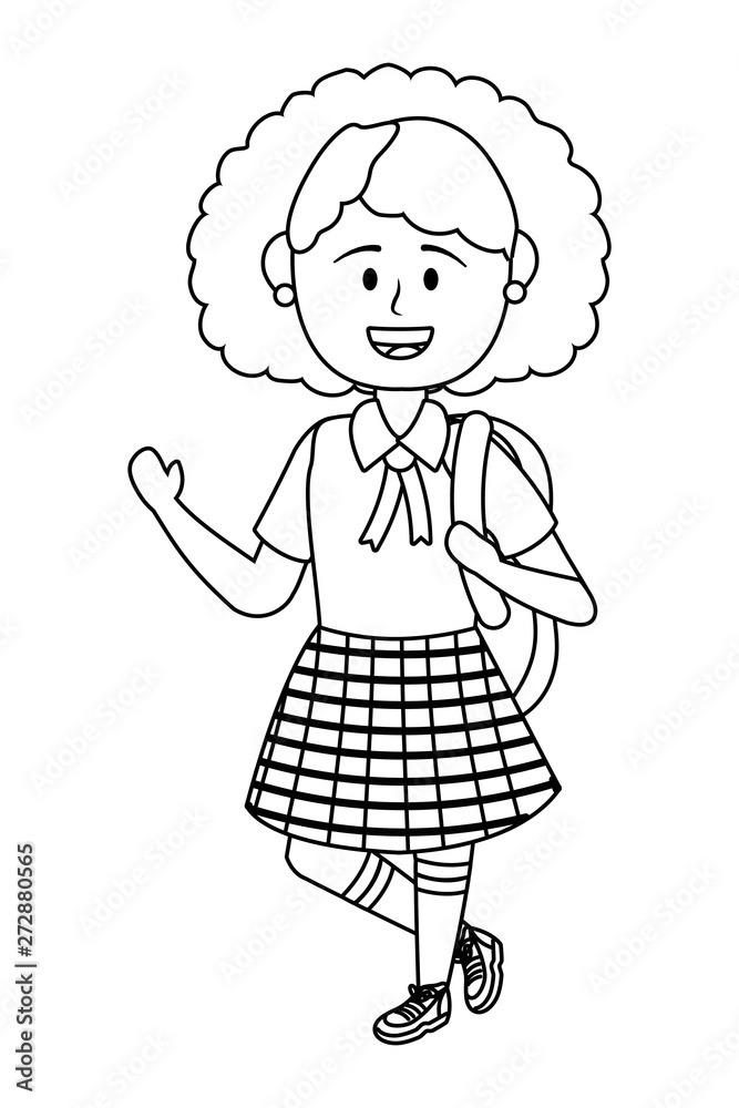 Girl kid of school design vector illustrator Girl kid of school design vector illustrator