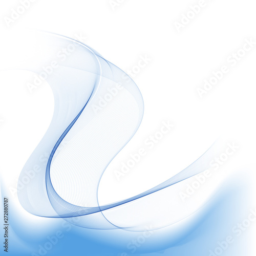 Abstract background curve line blue light and blend element with copy space vector illustration eps10