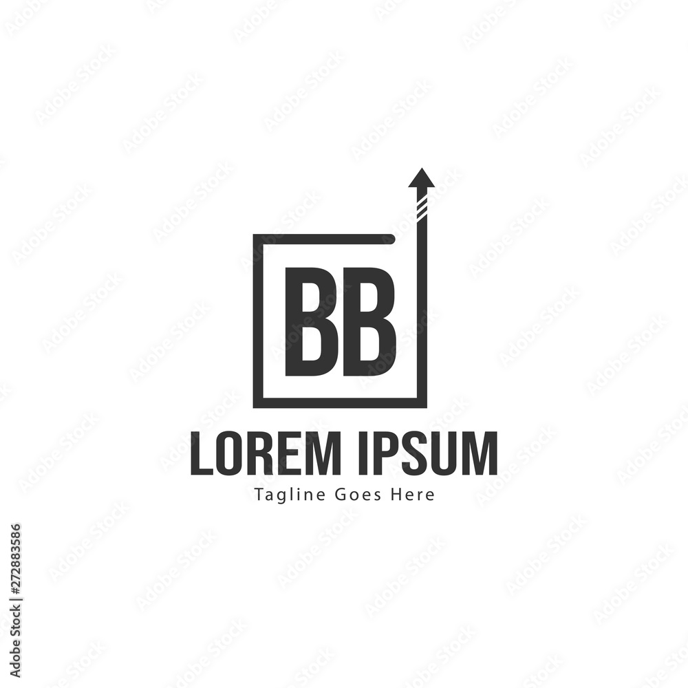 Obraz premium BB Letter Logo Design. Creative Modern BB Letters Icon Illustration