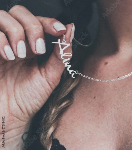 hands of woman with manicure photo