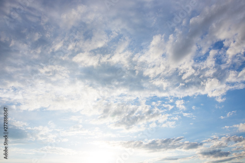 blue sky background with tiny clouds. panorama