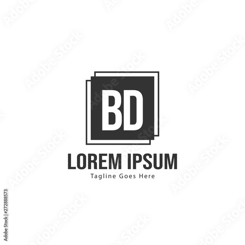 BD Letter Logo Design. Creative Modern BD Letters Icon Illustration