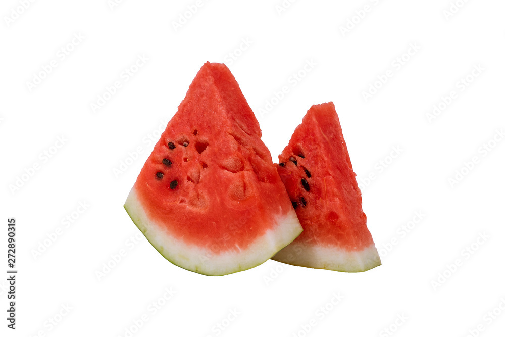 Pieces of watermelon on white isolated Pieces of watermelon on white isolated