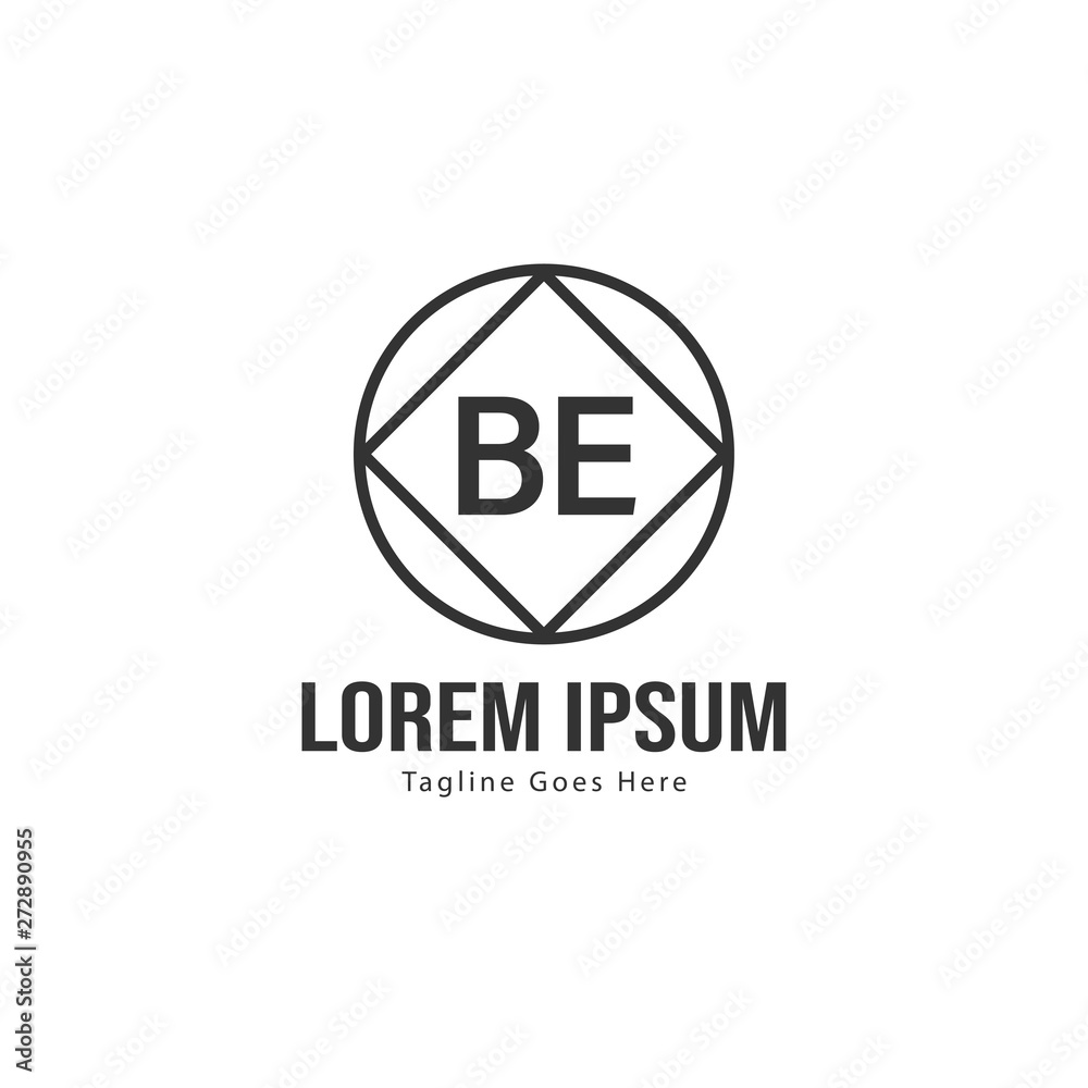 BE Letter Logo Design. Creative Modern BE Letters Icon Illustration