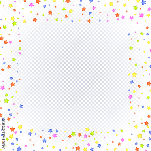 Sprinkles grainy frame on a transparent background photo
