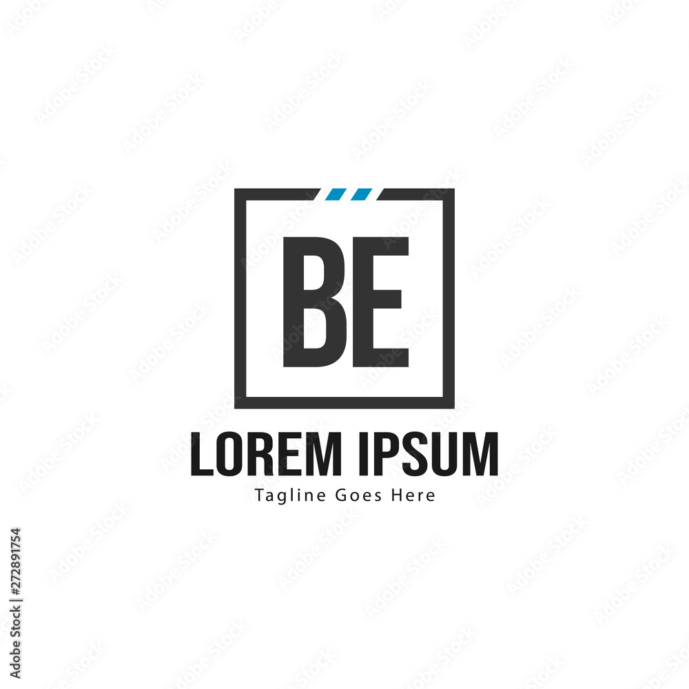 BE Letter Logo Design. Creative Modern BE Letters Icon Illustration