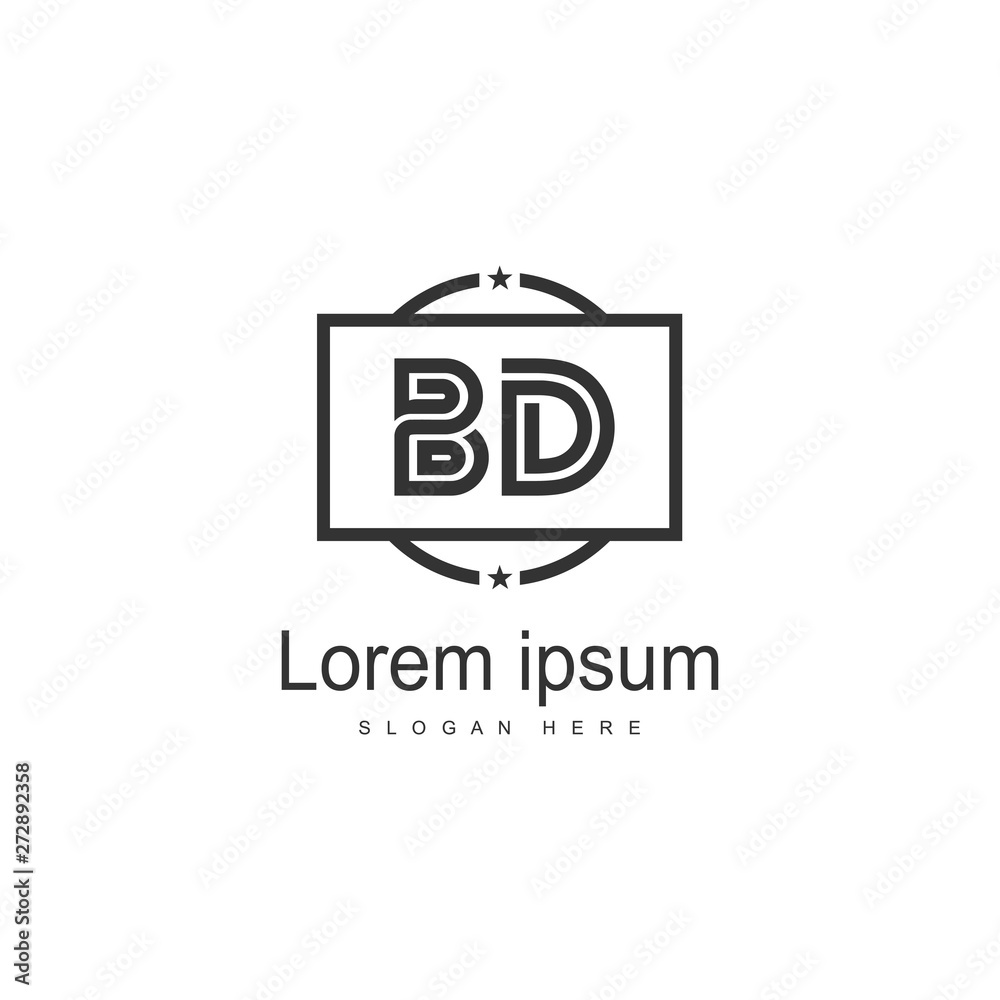 BD Letter Logo Design. Creative Modern BD Letters Icon Illustration BD Letter Logo Design. Creative Modern BD Letters Icon Illustration